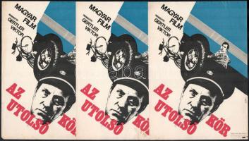 1966-1968 5 db villamosplakát, közte három egyforma Az utolsó kör c. magyar filmről, vegyes állapotb...
