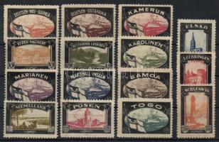 15 db német gyász-levélzáró