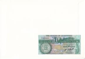 Guernsey 1980-1989. 1P felbélyegzett borítékban, bélyegzéssel T:UNC
Guernsey 1980-1989. 1 Pound in ...
