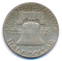 Amerikai Egyesült Államok 1954. 1/2$ Ag "Franklin" T:F patina
USA 1954. 1/2 Dollar Ag &qu...