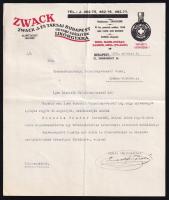 1928 Zwack fejléces számla