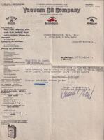 cca 1930 Shell és Vacuum olajipari fejléces számlák