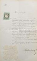 1875 Szatmárnémeti erkölcsi bizonyítvány Böszörményi polgármester aláírásával, pecséttel