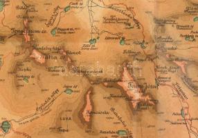 cca 1896 A Magas-Tátra turistatérképe kiadta dr. Otto Ágost. Kassa, Maurer Adolf. Reklámokkal, papír...