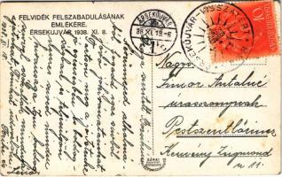 1938 Érsekújvár, Nové Zámky; bevonulás / entry of the Hungarian troops + "1938 Érsekújvár vissz...