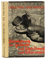 Franz Winterer: Orientierung in der Landschaft mit Karte, Kompass und Höhenmesser. Lipcse, 1930, Berg und Buch. Német nyelven. 400 p. Fekete-fehér és színes képekkel, ábrákkal, térképekkel illusztrált. Kiadói egészvászon-kötésben, kiadói kissé szakadt papír védőborítóval, máskülönben jó állapotban.