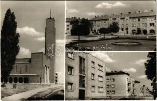 1961 Komárom, Komárno; mozaiklap. Képzőművészeti Alap Kiadóvállalat / multi-view postcard