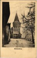 Segesvár, Schässburg, Sighisoara; Altschaessburg / óváros, torony. Fritz Teutsch kiadása / old town, castle tower (EK)