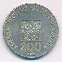 Lengyelország 1974. 200Zl Ag "30 éves a Népköztársaság" T:AU,XF patina Poland 1974. 200 Zl...