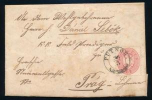 ~1864 5kr levélen / on cover "PUTNOK" - Prág