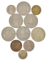 11db-os vegyes szovjet és orosz érmetétel, közte 1967-1980. 1R Cu-Ni (6xklf) forgalmi emlékérmek T:AU-VF patina 11pcs of mixed soviet and russian coin lot, in it 1967-1980. 1 Ruble Cu-Ni (6xdiff) circulating commemorative coins C:AU-VF patina
