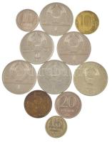 11db-os vegyes szovjet és orosz érmetétel, közte 1967-1980. 1R Cu-Ni (6xklf) forgalmi emlékérmek T:A...
