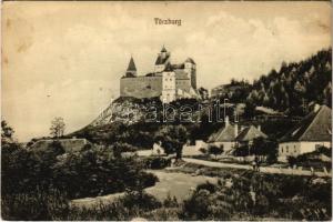 Törcsvár, Törzburg, Bran-Poarta, Bran; vár. Kunstanstalt Jos. Drotleff Nr. 359. / castle (lyuk / pinhole)