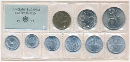 1977. 2f-10Ft (9xklf) érmés forgalmi sor fóliatokban T:UNC Adamo FO10