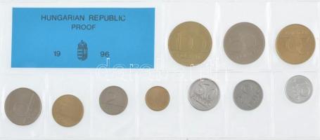 1996. 10f-100Ft (10xklf) forgalmi sor fóliatokban T:PP / Hungary 1996. 10 fillér - 100 Forint (10xdiff) coin set in foil packing C:PP Adamo FO29