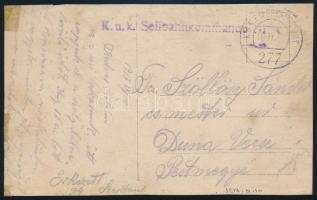 1917 Tábori posta képeslap / Field postcard "K.u.k. Seilbahnkommando" + "EP 277"