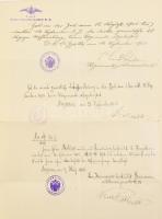1899 Bécs, tartalékos hadnagyi kinevezés, nyomtatott aláírással
