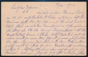 1915 Tábori posta levelezőlap / Field postcard "K.u.k. 4. Regiment der Tiroler Kaiserjäger"...
