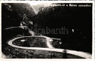 Békás-szoros, Cheile Bicazului; Szerpentin út a Békás szoroshoz / serpentine road