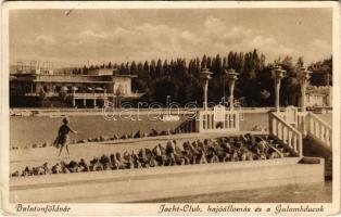 1935 Balatonföldvár, Jacht Club hajóállomás és Galambducok (EK)