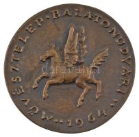 Búza Barna (1920-2010) 1964. Balatonudvardi Művésztelep 1964 kétoldalas, öntött bronz plakett (~96-97mm) T:AU