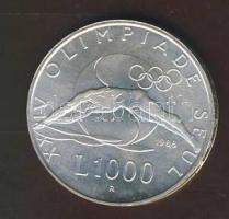 San Marino 1988. 1000L Ag "Olimpia-úszás" T:1