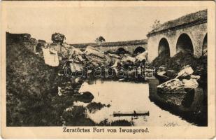 1918 Ivangorod, Iwangorod; Zerstörtes Fort / WWI destroyed fortress + K.u.k. Betriebskompagnie 18 (EB)