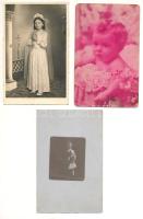 GYEREKEK - 60 db régi fotó és képeslap vegyes minőségben / CHILDREN - 60 pre-1945 photos and postcar...