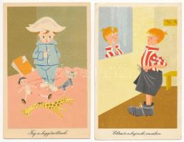 29 db MODERN magyar retro grafikai képeslap vegyes minőségben. Képzőművészeti Alap / 29 modern Hunga...