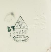 Gránit fajansz kancsó Matricás, jelzett, apró lepattanással 24 cm
