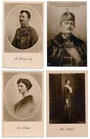 4 db régi képeslap: IV. Károly és Zita királyné / 4 pre-1945 postcards: Charles I of Austria and Zita