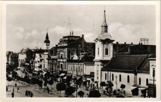 Marosvásárhely, Targu Mures; Széchenyi tér, József Emil, Hübner, Csizmadia István üzlete / square, shops