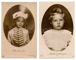 6 db régi képeslap: IV. Károly és Zita királyné, Ottó / 6 pre-1945 postcards: Charles I of Austria a...