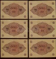 Német Birodalom / Weimari Köztársaság 1920. 1M (6x) közte kis ugrású sorszámokkal T:II+