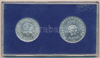 1973. 50Ft Ag + 100Ft Ag "Petőfi" pár eredeti MNB plasztiktokban, tanúsítványokkal T:BU
A...