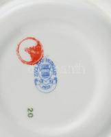 Zsolnay pompadour kávés készlet. Hat személyes, Kézzel festett, jelzett, hibátlan