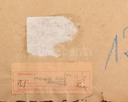 Plesznivy Károly (1930-1984): Dubrovnik. Akvarell, papír, jelzés nélkül, hátoldalán Képcsarnok Válla...