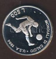 San Marino 1994. 500L Ag "Labdarúgó VB" T:PP