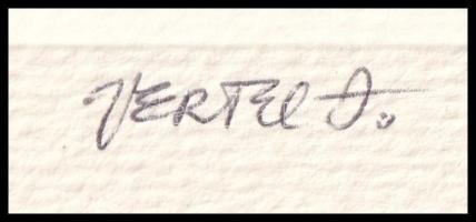 Vertel József (1922-1993): BUÉK 1983. Rézkarc, papír, jelzett, 8x6,5 cm