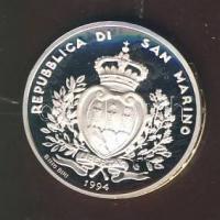 San Marino 1994. 500L Ag "Labdarúgó VB" T:PP