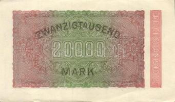 Német Birodalom / Weimari Köztársaság 1923. 20.000M (4x) közte egymás utáni ill. kis ugrású sorszámo...