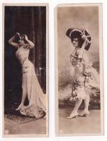 4 db régi hosszúkás alakú finoman erotikus képeslap hölgyekkel / 4 pre-1945 gently erotic postcards ...