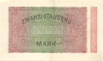 Német Birodalom / Weimari Köztársaság 1923. 20.000M (3x) egymás utáni ill. kis ugrású sorszámokkal T...