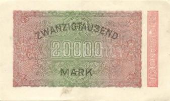 Német Birodalom / Weimari Köztársaság 1923. 20.000M (3x) egymás utáni ill. kis ugrású sorszámokkal T...