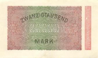 Német Birodalom / Weimari Köztársaság 1923. 20.000M (3x) egymás utáni ill. kis ugrású sorszámokkal T...