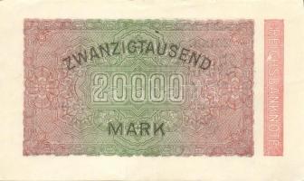 Német Birodalom / Weimari Köztársaság 1923. 20.000M (3x) egymás utáni ill. kis ugrású sorszámokkal T...