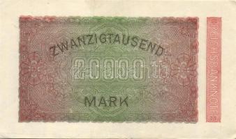 Német Birodalom / Weimari Köztársaság 1923. 20.000M (2x) egymás utáni sorszámokkal T:I-