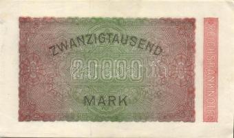 Német Birodalom / Weimari Köztársaság 1923. 20.000M (2x) egymás utáni sorszámokkal T:I-