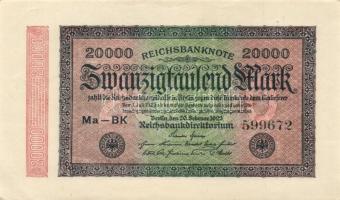Német Birodalom / Weimari Köztársaság 1923. 20.000M (3x) T:I,I-