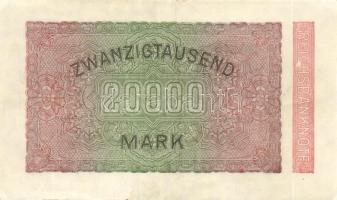 Német Birodalom / Weimari Köztársaság 1923. 20.000M 2x) "Ringe" vízjellel T:I,I-